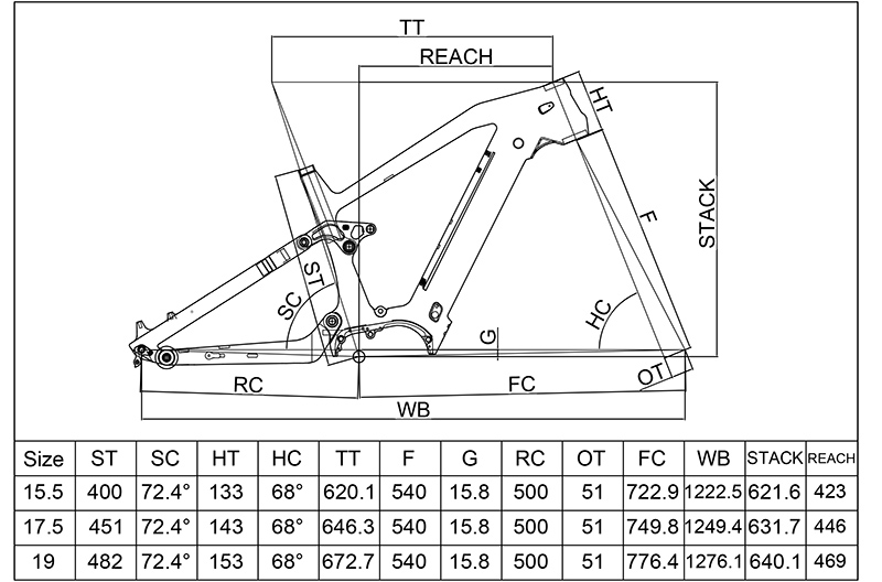 Full Suspension E-MTB Frame